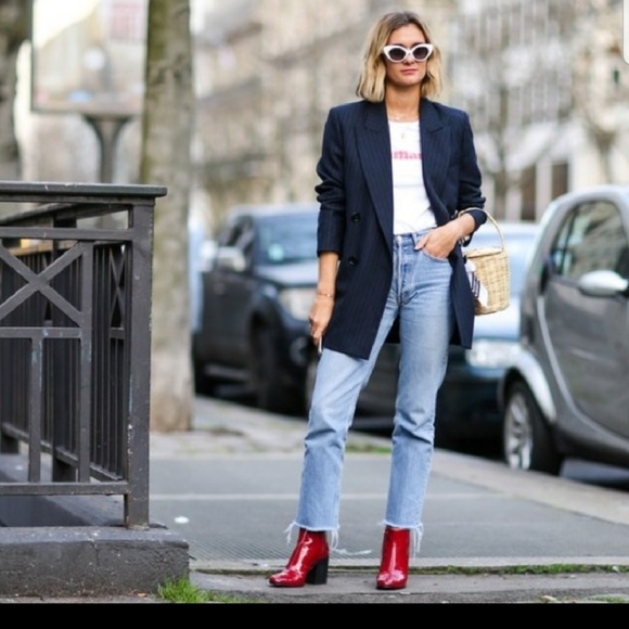 Levi's Denim - 505 Levi's Frayed Hem High Rise Mom Jeans